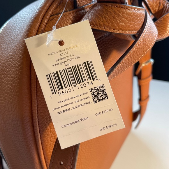 Kate Spade Lelia Medium Dome Leather Backpack - Brown main image 7